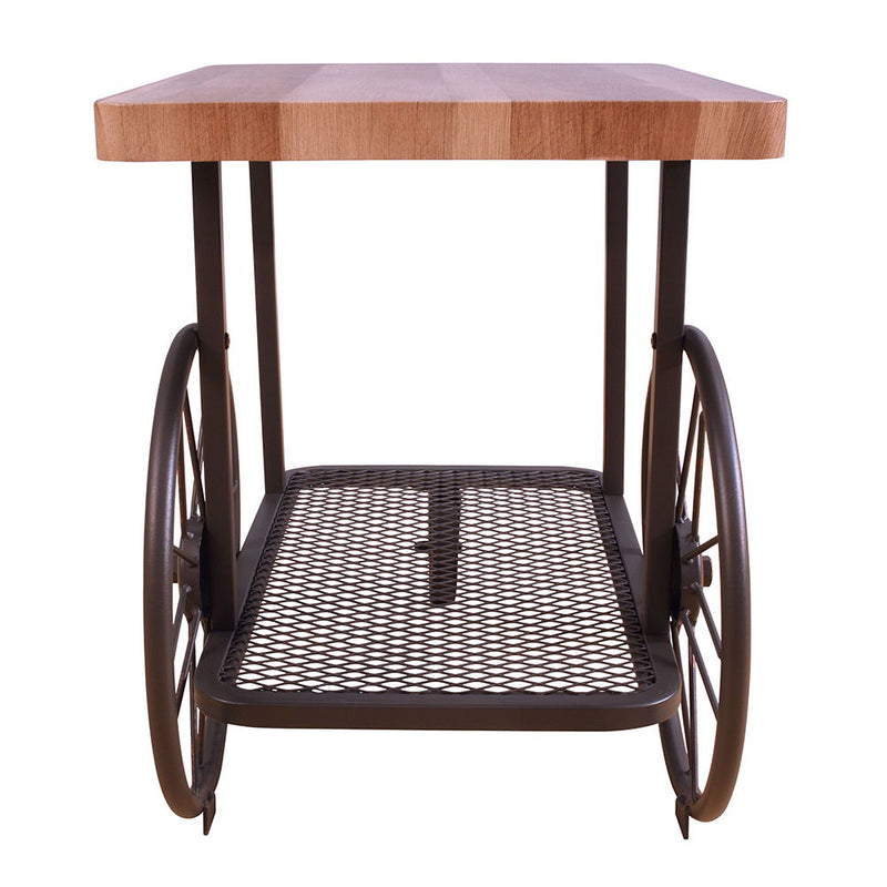 Francie - End Table - Oak & Antique Gray