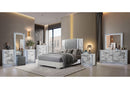 Ylime - 6 Piece King Fully Slatted Bedroom Set With Vanity Set - White