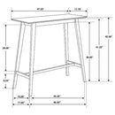 Finnick - Rectangular Pub Height Bar Table - Walnut