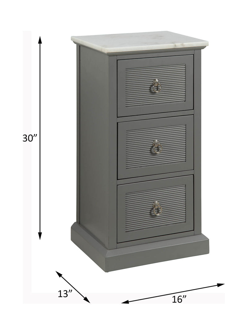Swart - Cabinet - Marble Top & Gray