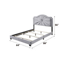 Frankie - Queen Bed - Gray Velvet