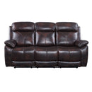 Perfiel - Motion Sofa - Two Tone Dark Brown Top Grain Leather