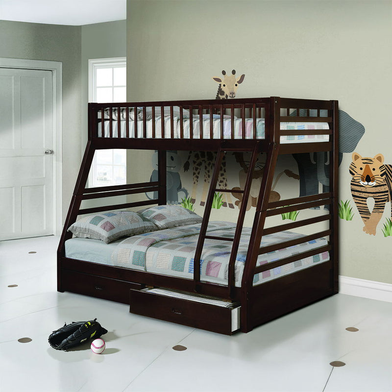 Jason - Twin Over Full Bunk Bed - Espresso