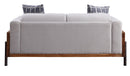 Pelton - Loveseat With 2 Pillows - Fabric & Walnut