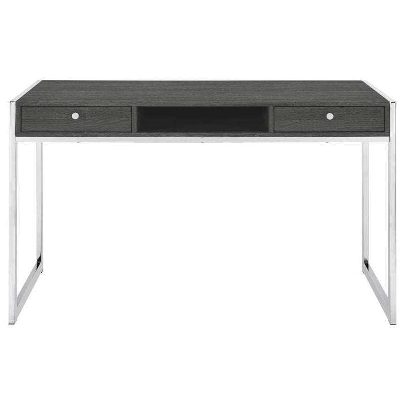 Wallice - 2-Drawer Writing Desk - Weathered Gray