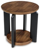 Kraeburn - Round End Table - Brown / Black
