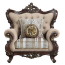 Ragnar - Chair With 2 Pillows - Light Brown Linen & Cherry