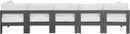 Nizuc - Outdoor Patio 5 Seat Modular Sofa With Gray Frame