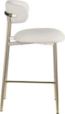 Lupita - Counter Stool With Brushed Gold Frame (Set of 2)