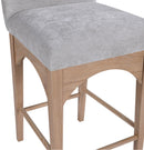 Waldorf - Chenille Stool With Natural Legs