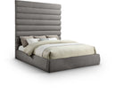 Adam - Chenille Fabric Bed With 89" Headboard