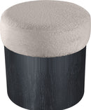 Nimes - Ottoman / Stool With Black Base