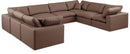 Comfy - 8 Piece Faux Leather Modular Sectional