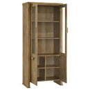 Adina - Tall Display Cabinet - Distressed Light Brown