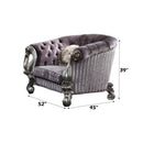 Versailles - Chair With 2 Pillows - Velvet & Antique Platinum