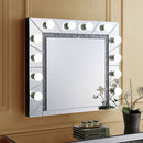 Noralie - 28" Accent Mirror - Mirrored & Faux Diamonds