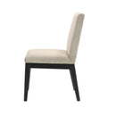 Froja - Side Chair (Set of 2) - Beige Fabric & Black