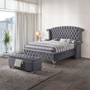 Rebekah - Bench With Storage - Gray Fabric