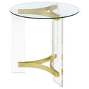 Janessa - Round Glass Top Acrylic Leg Table
