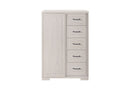 Clara - 5 Piece Full Bedroom Set (Bed, Dresser & Mirror, Nightstand, Chest) - Beige