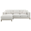Geneva - Boucle Upholstered Sectional Chaise Sofa - Sand