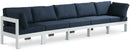 Nizuc - Outdoor Patio 5 Seat Modular Sofa With White Frame