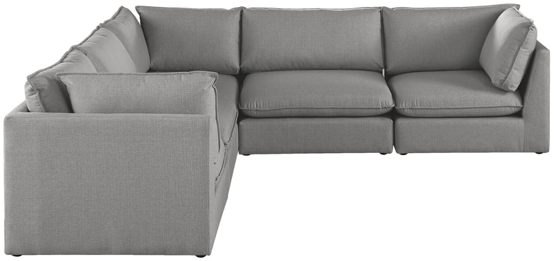 Mackenzie - Modular Sectional 5 Piece - Gray - Modern & Contemporary