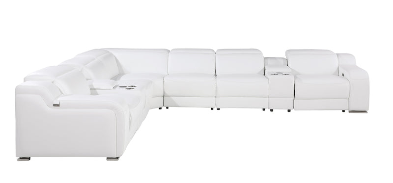 1116 - Power Reclining Italian Leather Sectional