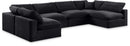 Comfy - 6 Piece Velvet Modular Armless Sectional