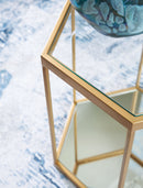 Veerwick - Accent Cocktail Table - Gold Finish