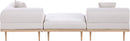 Laguna - 3 Piece Upholstered Outdoor Patio Modular Sofa With Backless Seat And 1 Arm