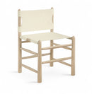 Santos - Vegan Leather Upholstered Dining Chair With Stained Natural Base (Set of 2)