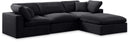 Comfy - 4 Piece Velvet Modular Sectional With Chaise
