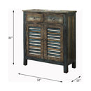 Glancio - Console Cabinet - Antique Oak & Teal