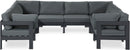 Nizuc - Outdoor Patio 8 Piece Modular Sectional With Gray Frame