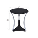 Geiger - End Table - Black Glass & Chrome