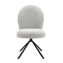 Lawton - Side Chair With Swivel (Set of 2) - Gray Boucle & Black