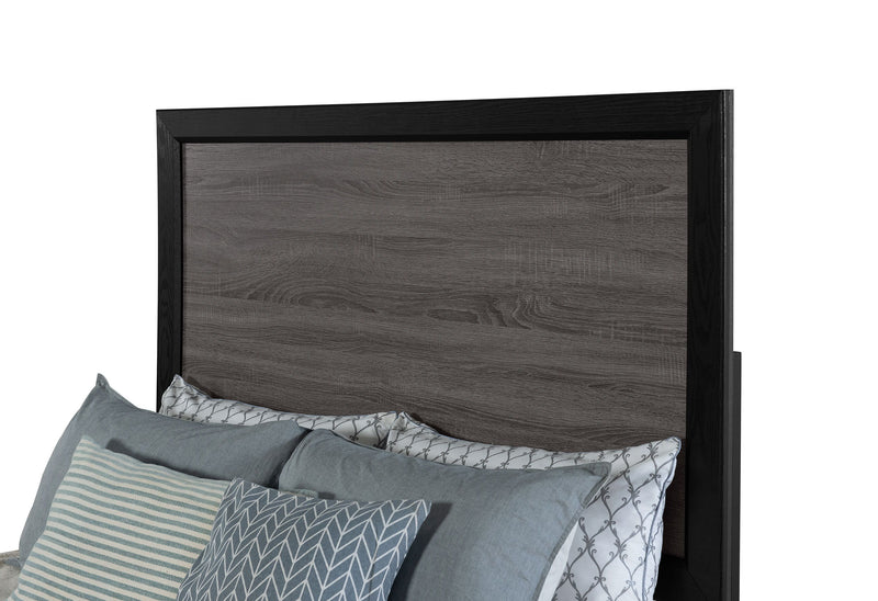 Lisbon - 5 Piece Full Bedroom Set - Gray / Black