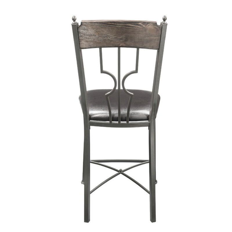 Lynlee - Counter Height Chair (Set of 2) - Espresso PU & Dark Bronze