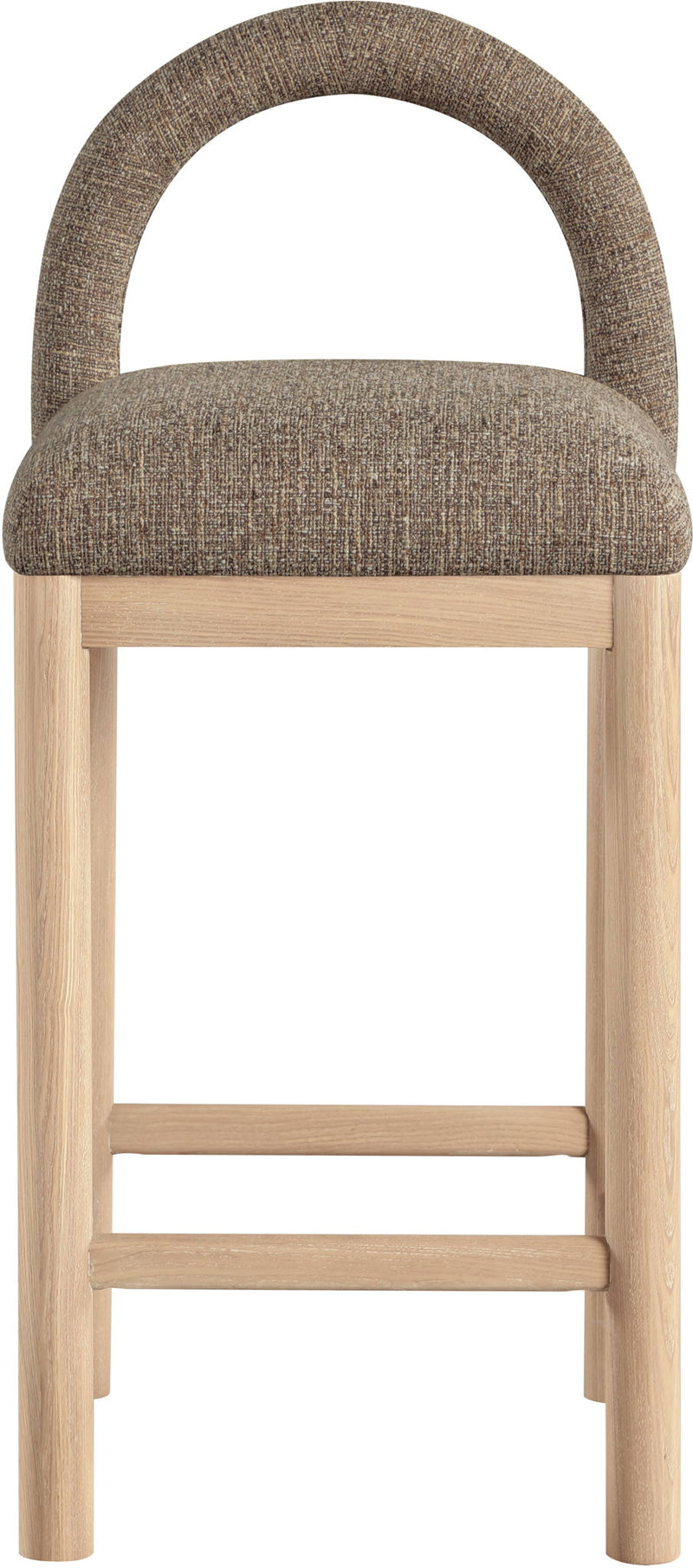 Conrad - Linen Counter Stool With Natural Legs