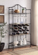 Edina - Wine Rack - Oak & Sandy Black