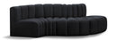 Arc - Velvet 4 Piece L-Shaped Modular Sofa