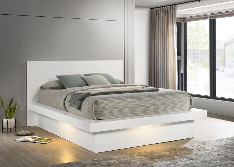 Jessica - Wood LED Panel Bed