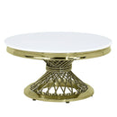Fallon - Coffee Table With Engineered Stone Top - Engineered Stone Top & Gold