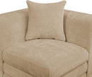 Stellar - Chenille Fabric Upholstered Modular Corner Chair