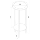 Kirk - 1-Shelf Round Wood Plant Stand Side Table - Espresso