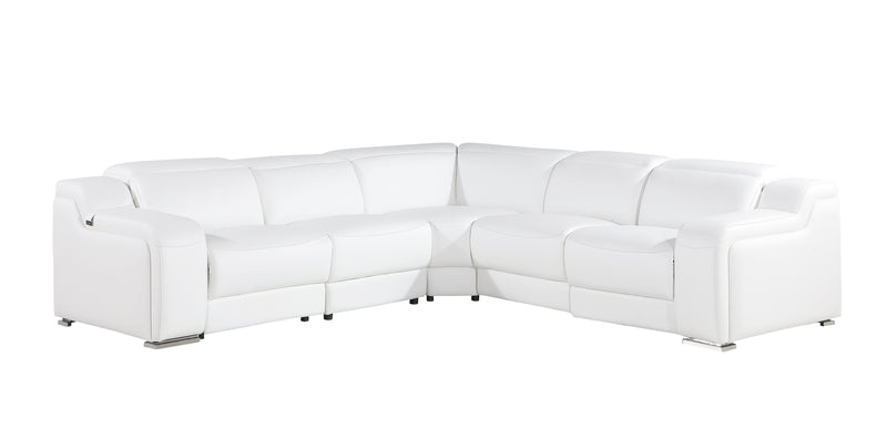 1116 - Power Reclining Italian Leather Sectional