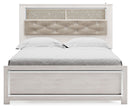 Altyra - Queen Panel Bookcase Bed With Roll Slats - White
