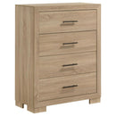 Arielle - 4-Drawer Bedroom Chest Of Drawers - Light Oak
