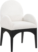 Waldorf - Boucle Dining Arm Chair With Black Legs